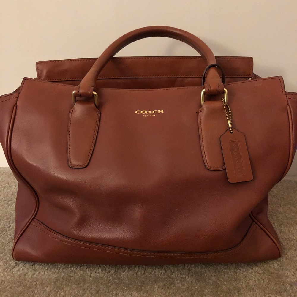 Coach cognac leather legacy Candace carryall